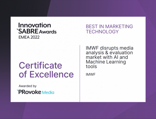 IMWF | Innovation SABRE Awards 2022